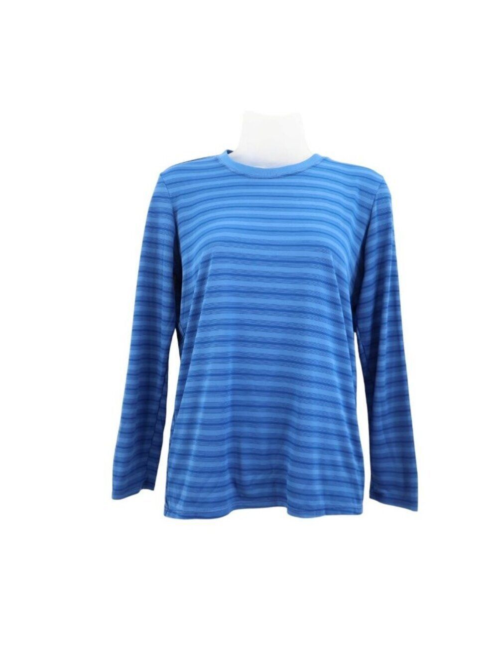 Patagonia Capilene Women's Blue Striped Long Sleeve Pullover Top XS